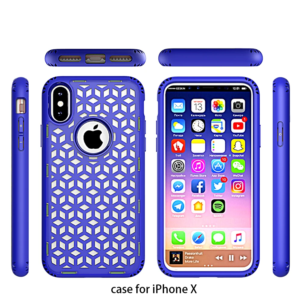 Птичья комната чехол для iPhone X 8 7 Plus Сетчатый Дизайн ТПУ бампер край 6 6S | Мобильные