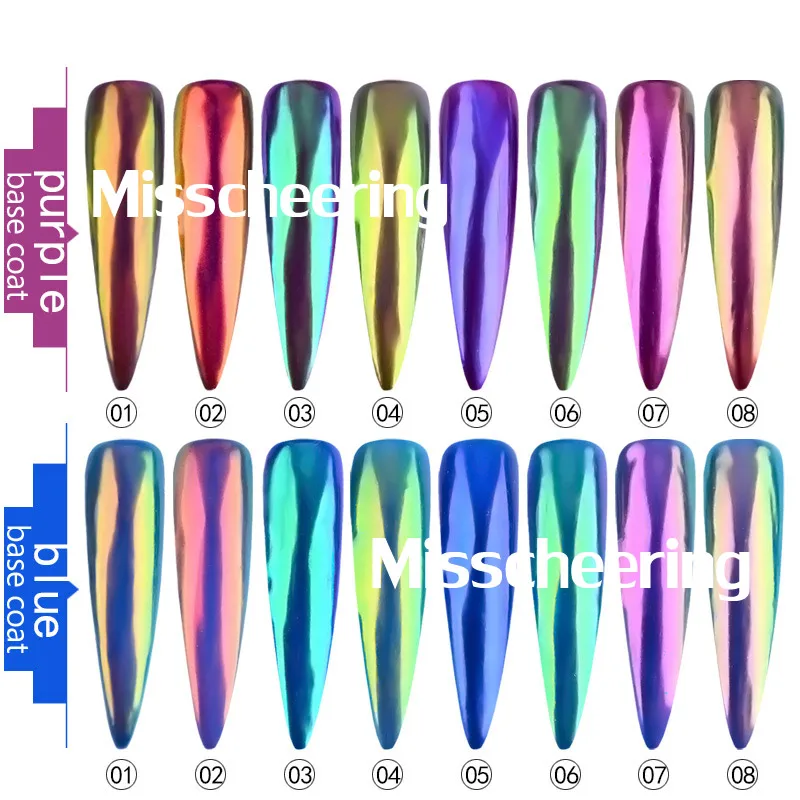 0 2 г/кор. Misscheering неоновые Авроры Порошковые блестки волшебные хамелеоны
