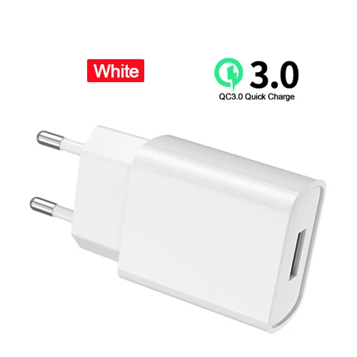 White-EU VOXLINK USB зарядное устройство 3,0 18 Вт быстрое зарядное устройство для телефона для iPhone X xs 8 7 iPad samsung Galaxy s8 s9 s10 Galaxy htc Xiaomi huawei Nexus - Тип штекера: White-EU