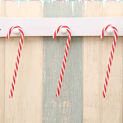 6 шт. 15 см Акрил Рождество Candy Cane Подвески | Рождественская трость | висят украшения елки аксессуары