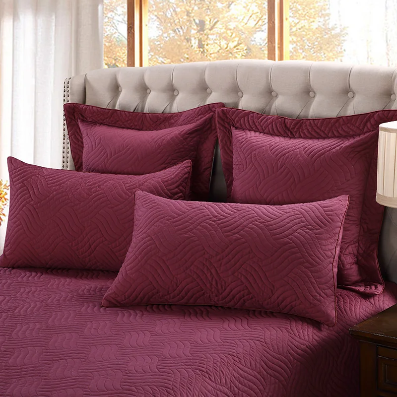 

Purplish Red Beige Gray Blue Pink 100% Cotton High Quality Comfortable Soft Thick Blanket Bedspread Bed sheet/Linen Pillowcases