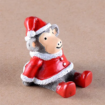 14 Monkey Рождество Zakka миниатюрная фигурка животного лягушка кошка собака мини фигурки домашнее украшение DIY сказочные садовые украшения из смолы игрушки для рукоделия - Цвет: 14 Monkey