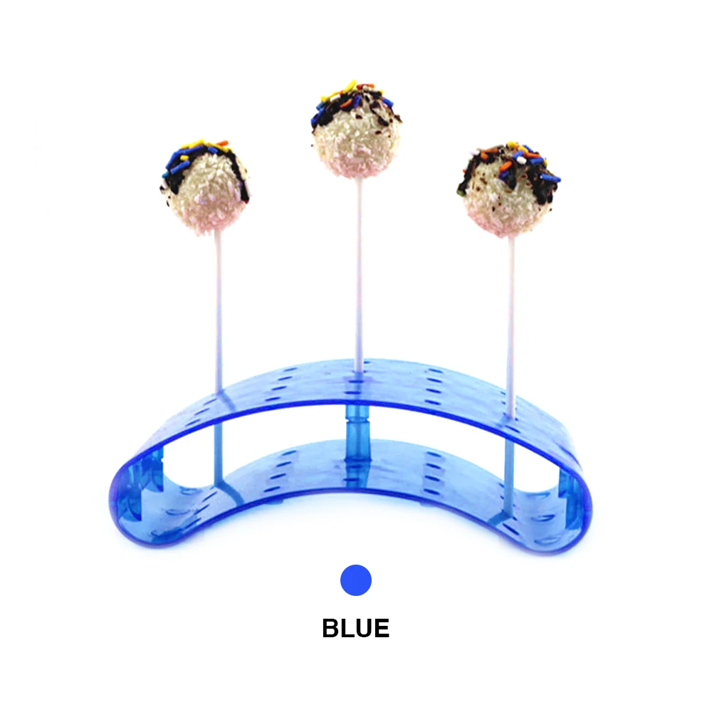 Blue 20 отверстий, подставка для торта, подставка для торта, держатель для торта, u-образный дисплей, сделай сам, посуда для выпечки, торт, кухонные гаджеты - Цвет: Blue