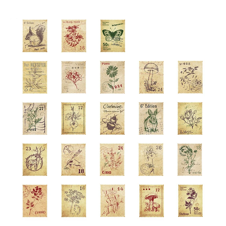 44pcs forest stamp design sticker as Gift Tag Christmas gift Decoration scrapbooking DIY Sticker | Дом и сад