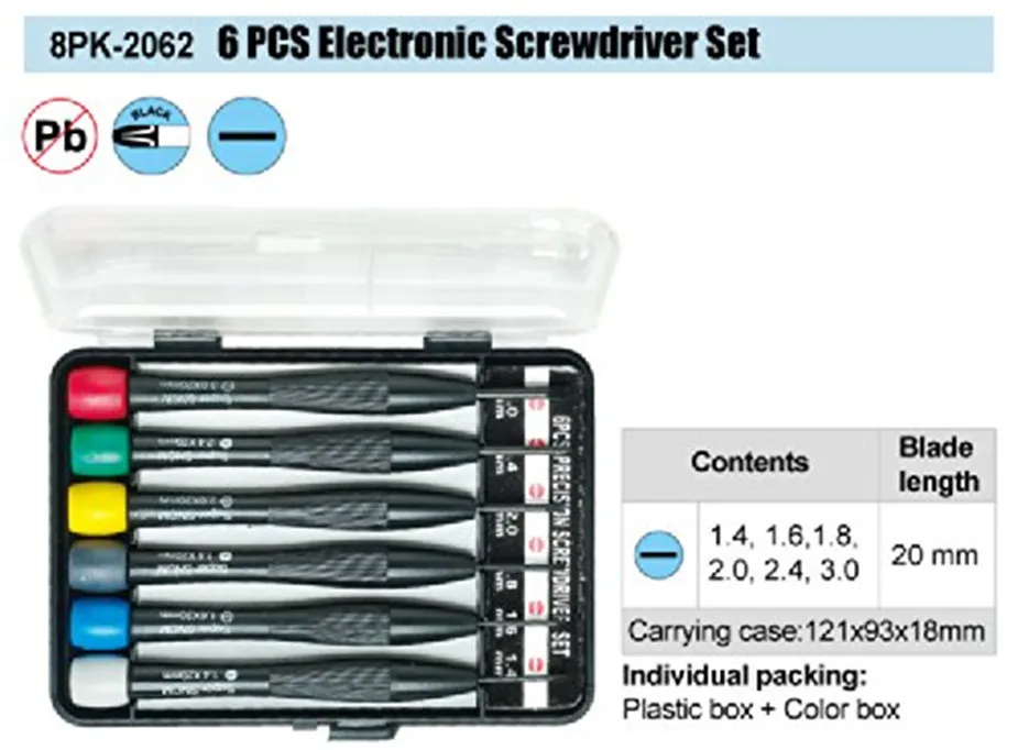 

Hot Pro'skit electronic Screwdrivers set clock repair accuracy Screwdrivers set DIY cross Phillips slotted Screwdrivers