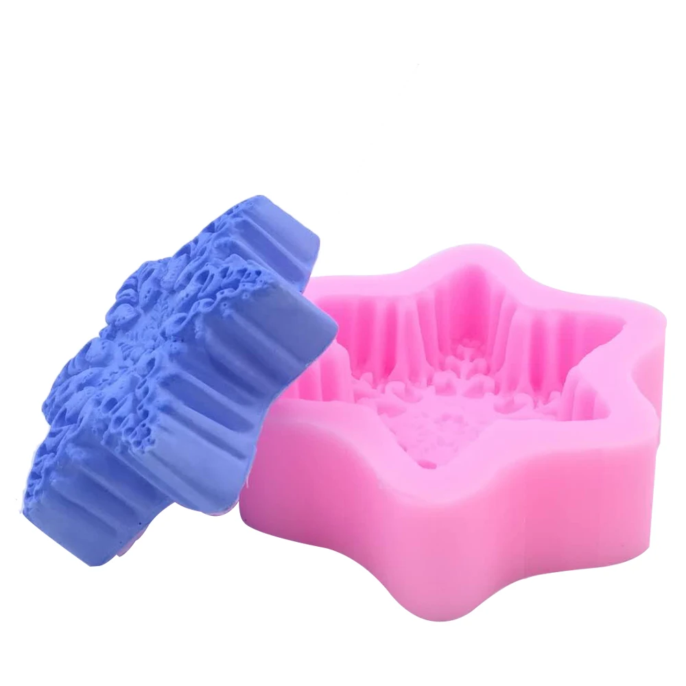 Пищевая Снежинка DIY силиконовая форма для мыла декоративная творчества