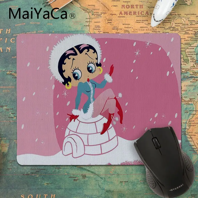 Коврики для мыши MaiYaCa Betty boop girl по индивидуальному заказу компьютерный коврик