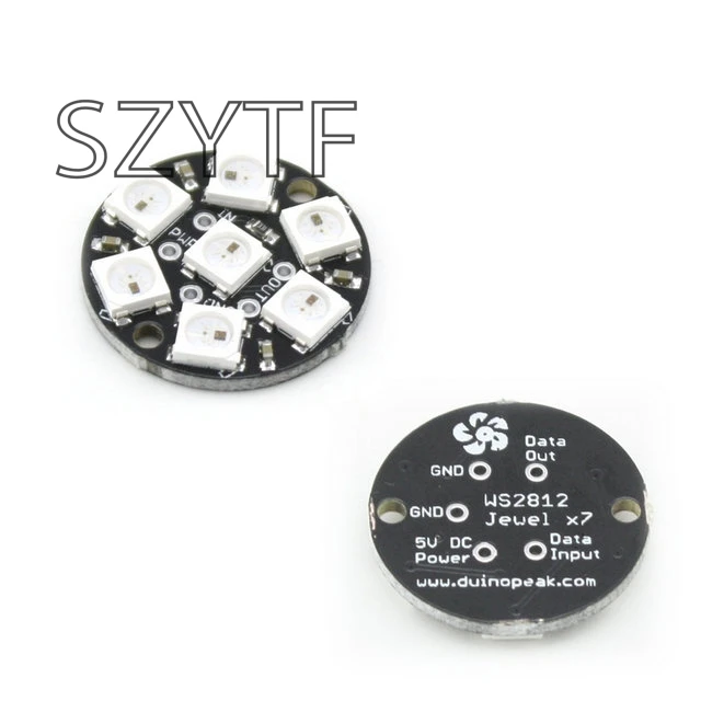 7 бит X WS2812 5050 RGB светодиодный кольцевой светильник со встроенными драйверами|light