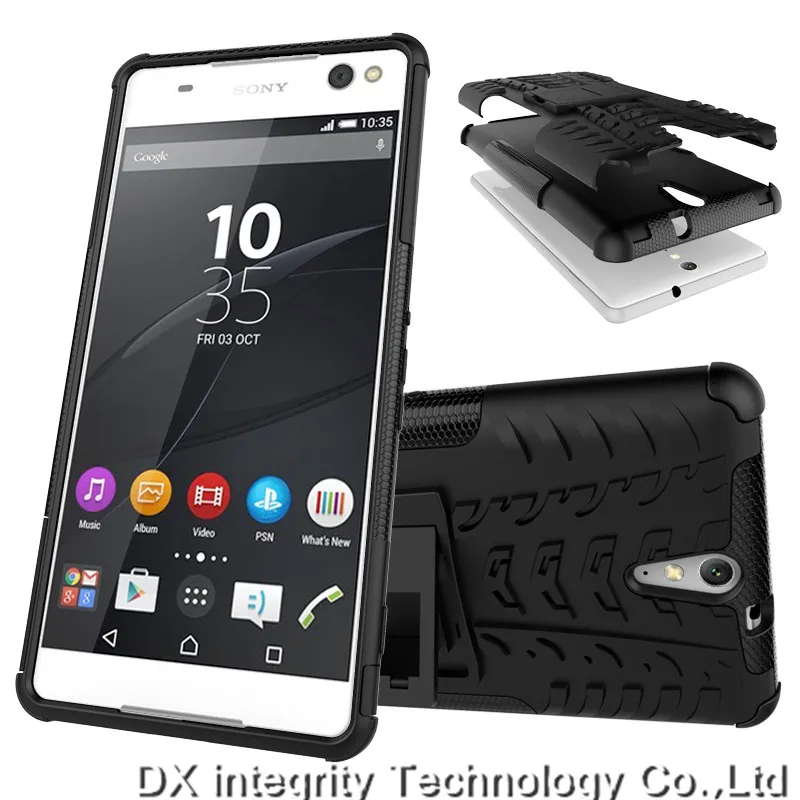 Original Case For Sony Xperia UltrA cover DualLayer Hard Plastic Shockproof Stand Cover SONY C5 Ultra Phone Coque case |