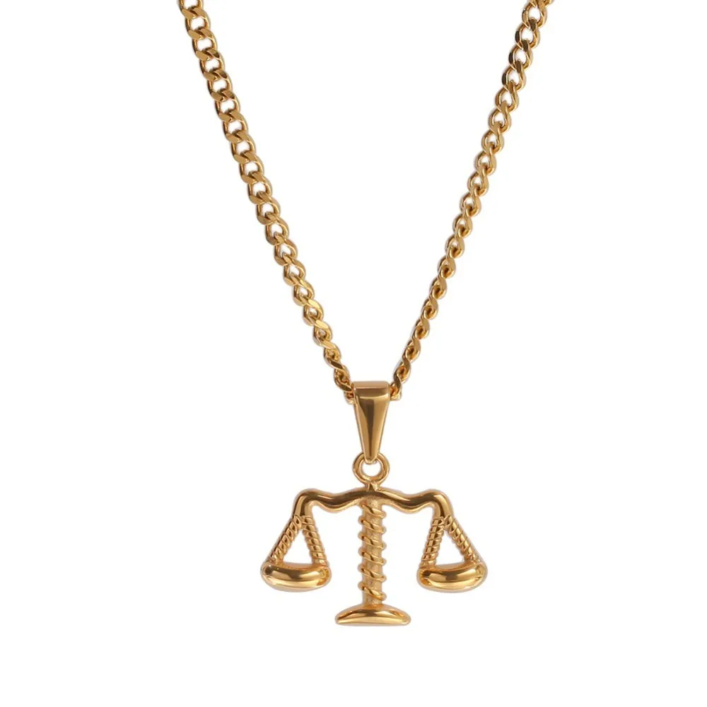 TBTK Wholesale Balance Pendant Vintage Necklaces Retro Style Jewelry Punk Unisex Gift S.Steel Metal Charms Pendants | Украшения и