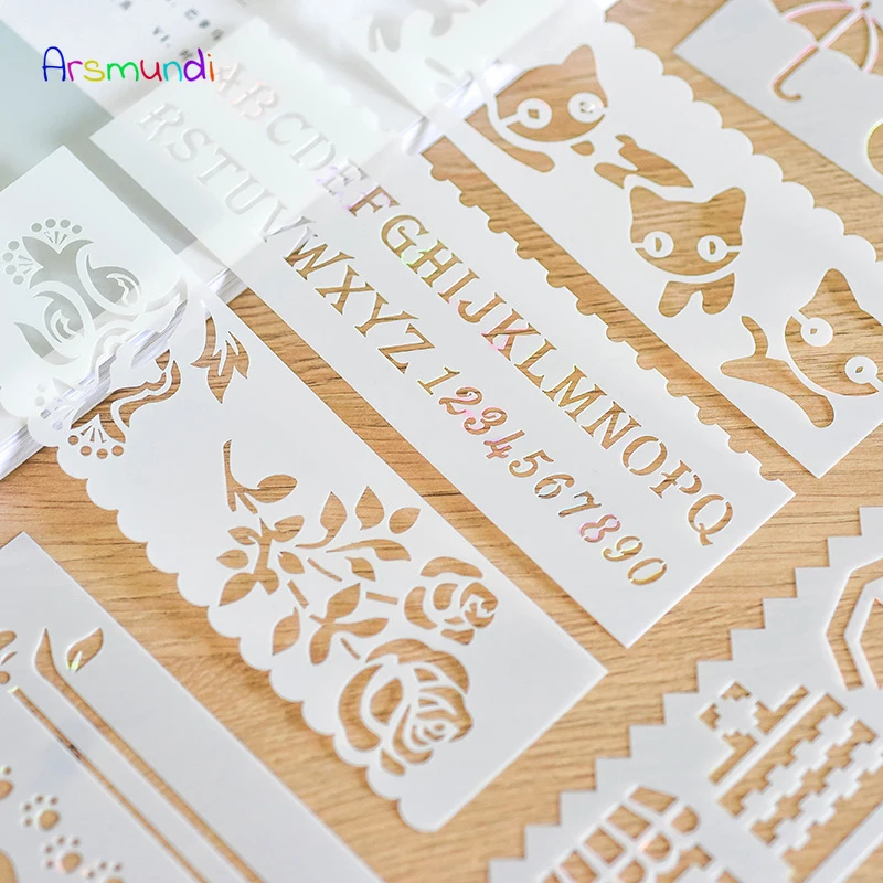 8 шт./упак. детские развивающие альбом дневник Спирограф Трафареты Пластик рано