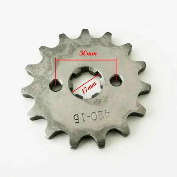 15T 17 мм Звездочка спереди 420 для 50/70/90/110cc Dirt Pit Bike ATV|sprocket front|front sprocket15t sprocket |