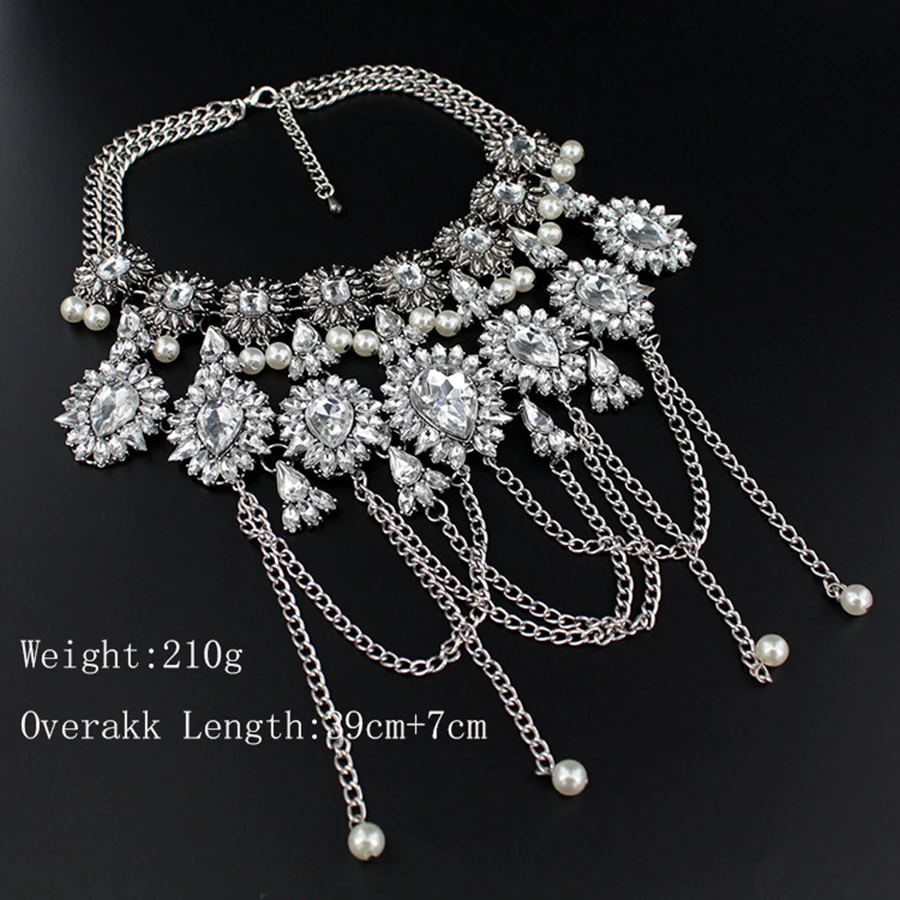 Collier модные новые серебряные натуральные жемчужные jc массивные ожерелья и кулоны