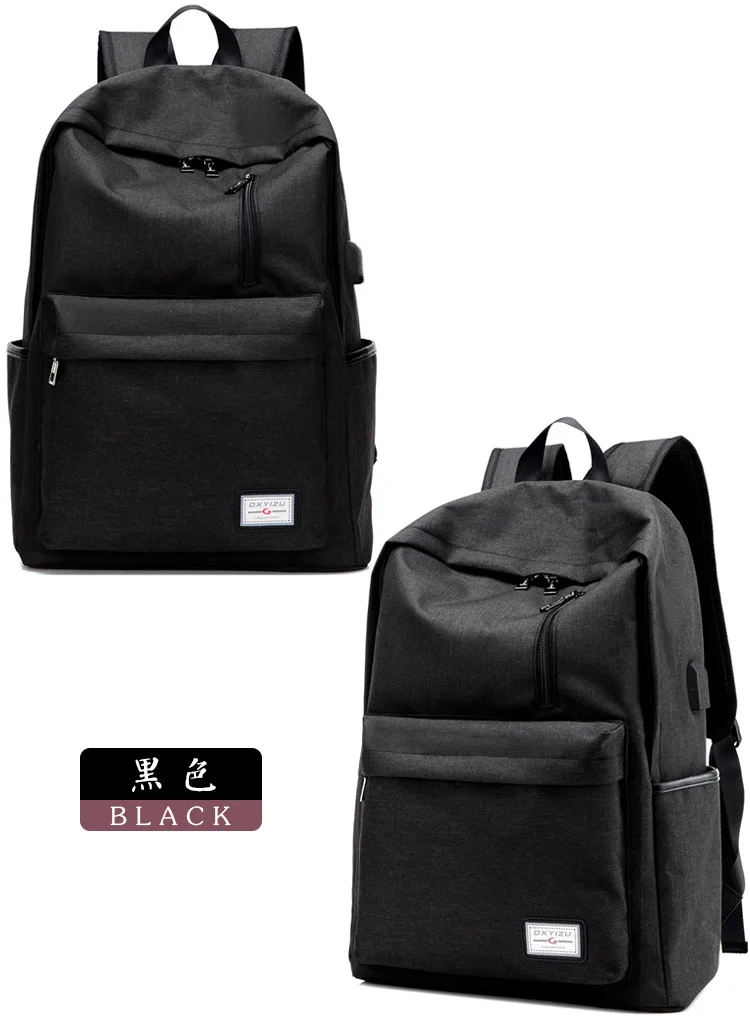 Подросток холст рюкзак школьный для мальчиков подростков мужчин ранец школьный черный USB High школьные сумки рюкзак мужской опрятный стиль портфель школьный для мальчиков