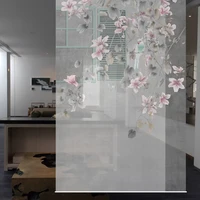Hanging Screen Patterns Designs Window Partition Porch Door Curtain Translucent Living Room Hanging Curtain Soft Flowers Bird