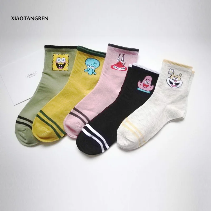 Модные милые короткие носки с героями мультфильмов для женщин Harajuku рисунком
