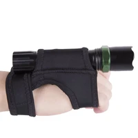new underwater scuba diving dive led torch flashlight holder soft black neoprene hand arm mount wrist strap glove hand free