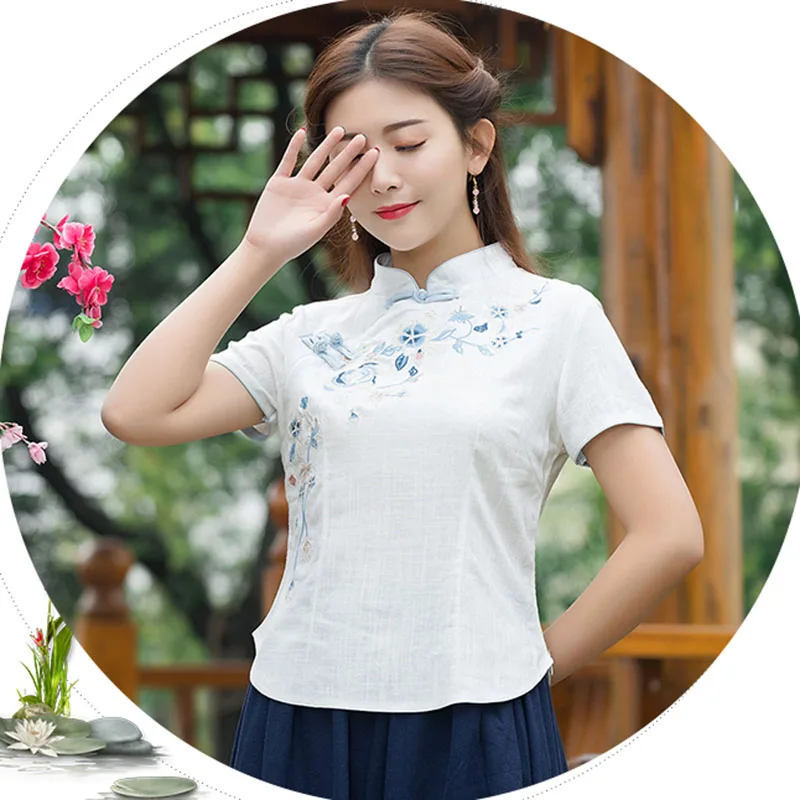 Винтажная Элегантная футболка женская топ Blusas Feminina с вышивкой Harajuku летняя одежда