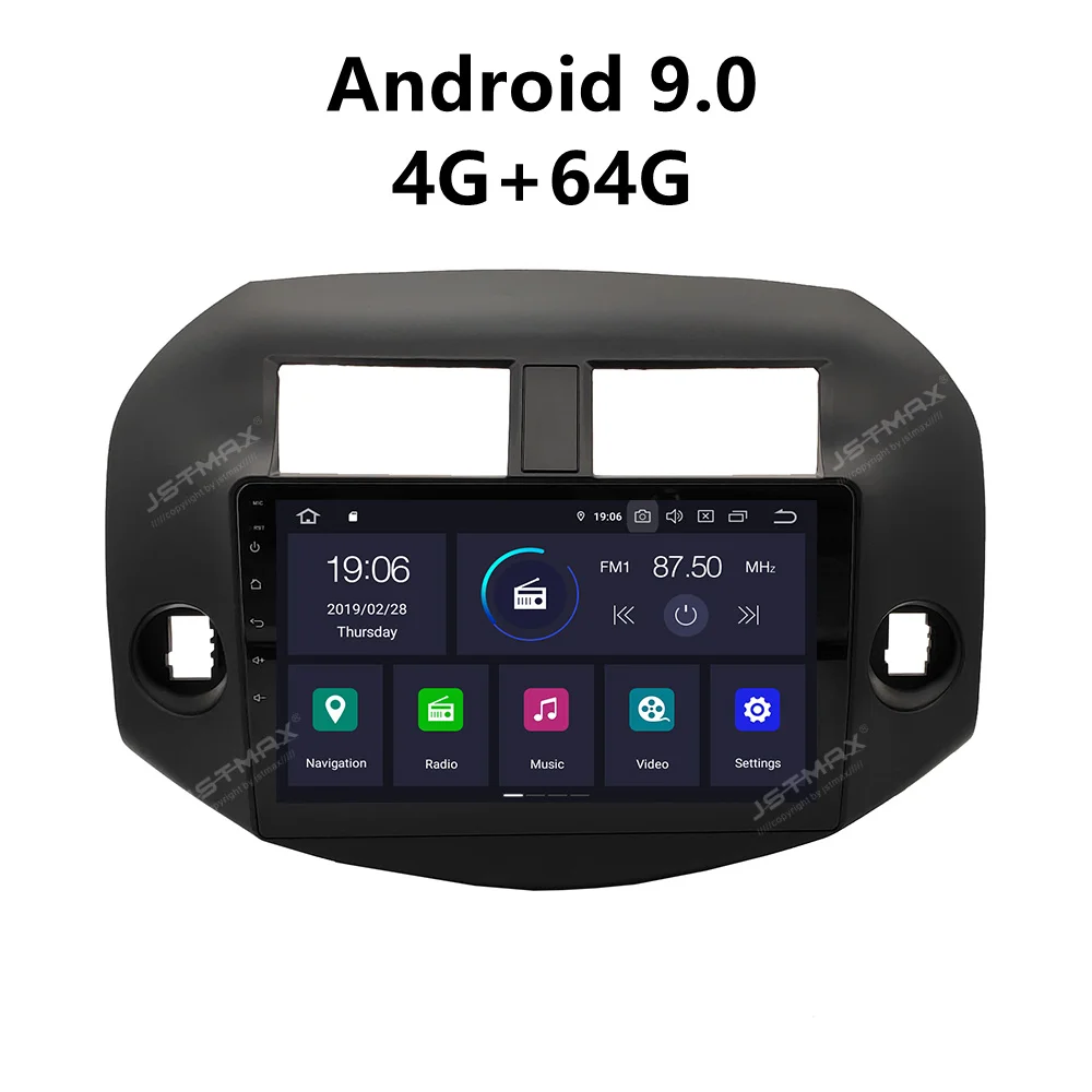 

JSTMAX 10.2'' Android 9.0 4G+64G ISP Screen Car Radio Stereo Player For Toyota RAV4 RAV 4 2009 2010 2011 2012 GPS Player