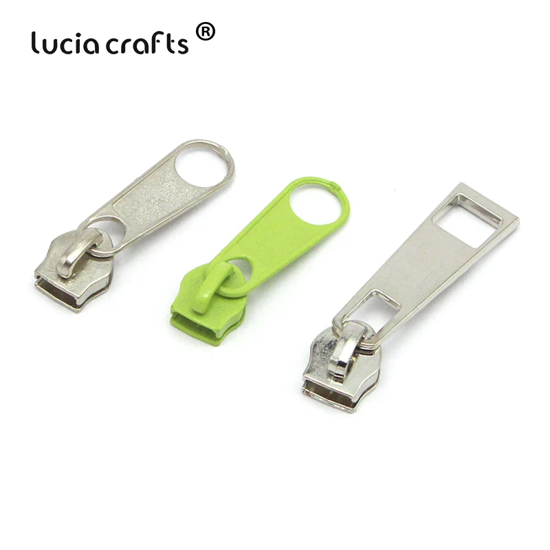 Распродажа! Lucia crafts 5 шт./10 шт. Серебристые/зеленые слайдеры на молнии набор для