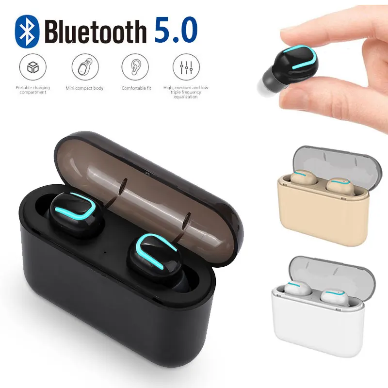 Bluetooth 5 0 TWS беспроводные наушники Handsfree спортивные встроенный микрофон с зарядным
