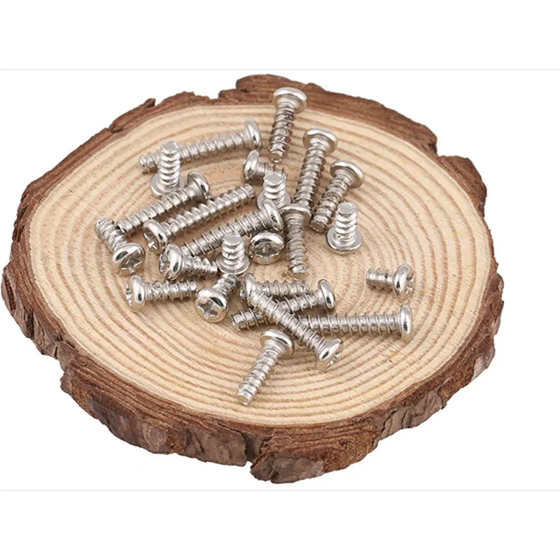 

M1.4M1.7 M2 M2.3 Nickel Plated Round Head Flat Tail Self Tapping Screw Pan Head Cross Self Tapping Screw 1000 Pcs