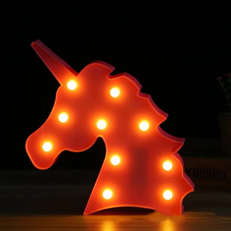 Экзотический светильник Единорог светодиодный Unicornio головной ночник 3D цветные лампы для детей Рождественский подарок вечерние украшения стола