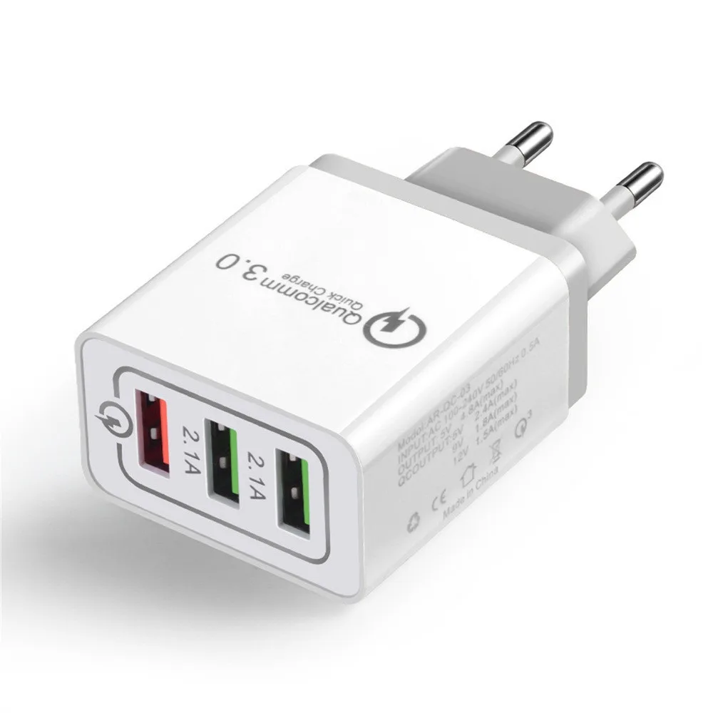 Зарядное устройство с 3 USB-портами 30 Вт QC 0 | Электроника