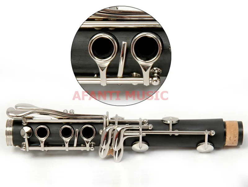 Afanti Music Falling Tune B / Hard Rubber Nickel button Clarinet | Спорт и развлечения