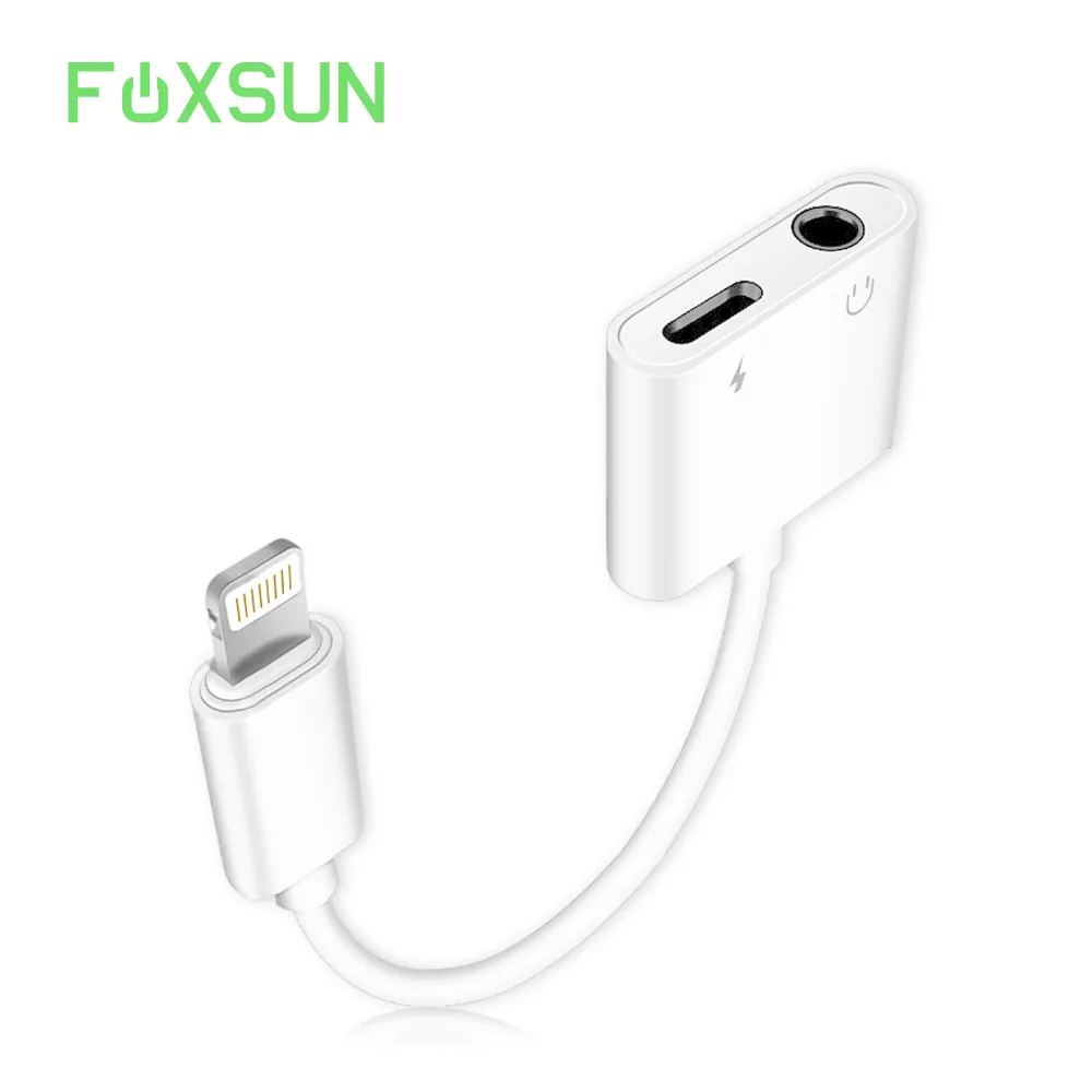 Адаптер для наушников 2 в 1 с Lightning на 3 5 мм зарядка + Музыка iPhone X /iPhone 8/8 Plus iPhone7/7