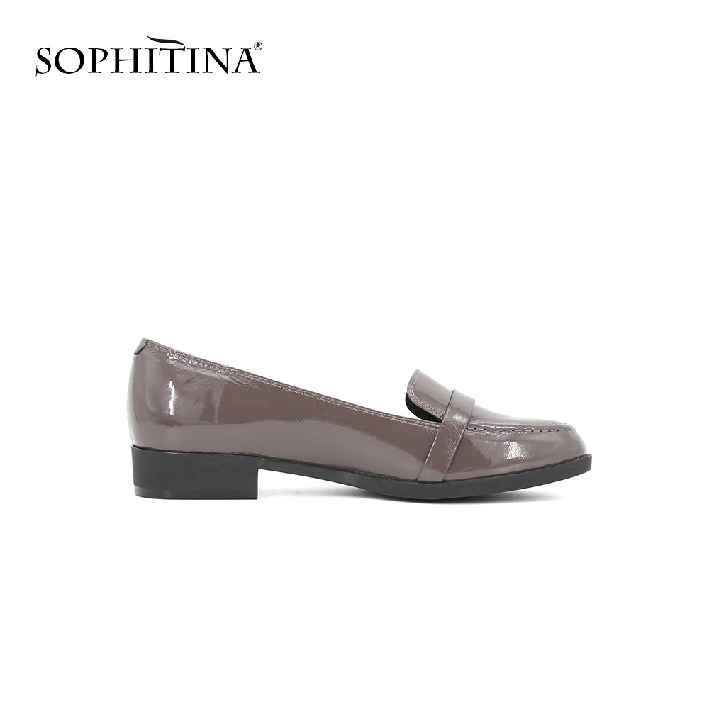 SOPHITINA/Брендовые повседневные туфли-лодочки однотонные женские туфли на низком