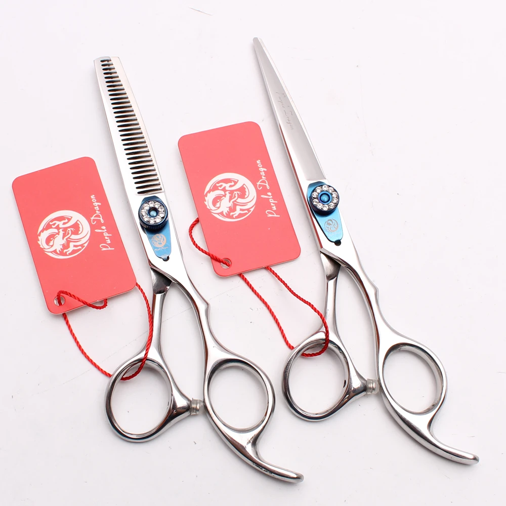6 inch 17.5cm Japan Stainless Purple Dragon Hairdresser&amp#39s Scissors Cutting Thinning Shears Professional Hair Scissor | Красота и