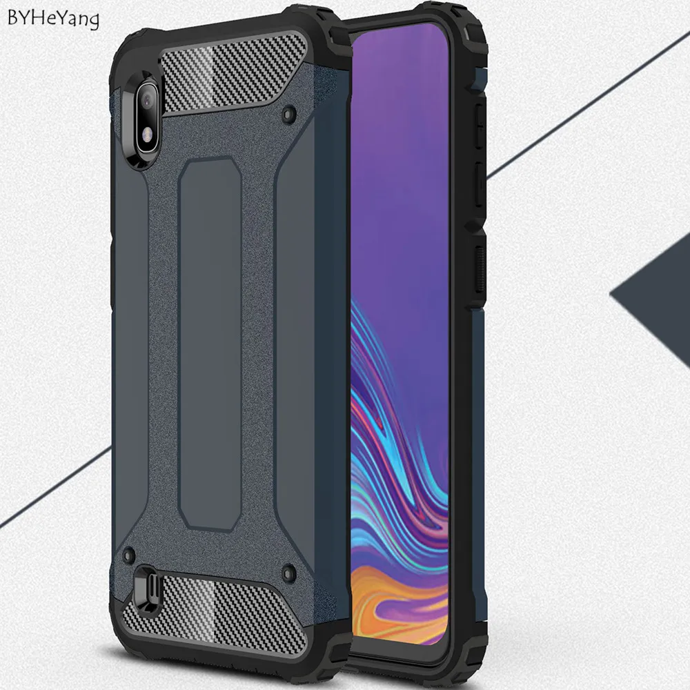 Чехол для Samsung A10 Galaxy мягкий бампер силиконовая задняя крышка из ТПУ + ПК гибридный