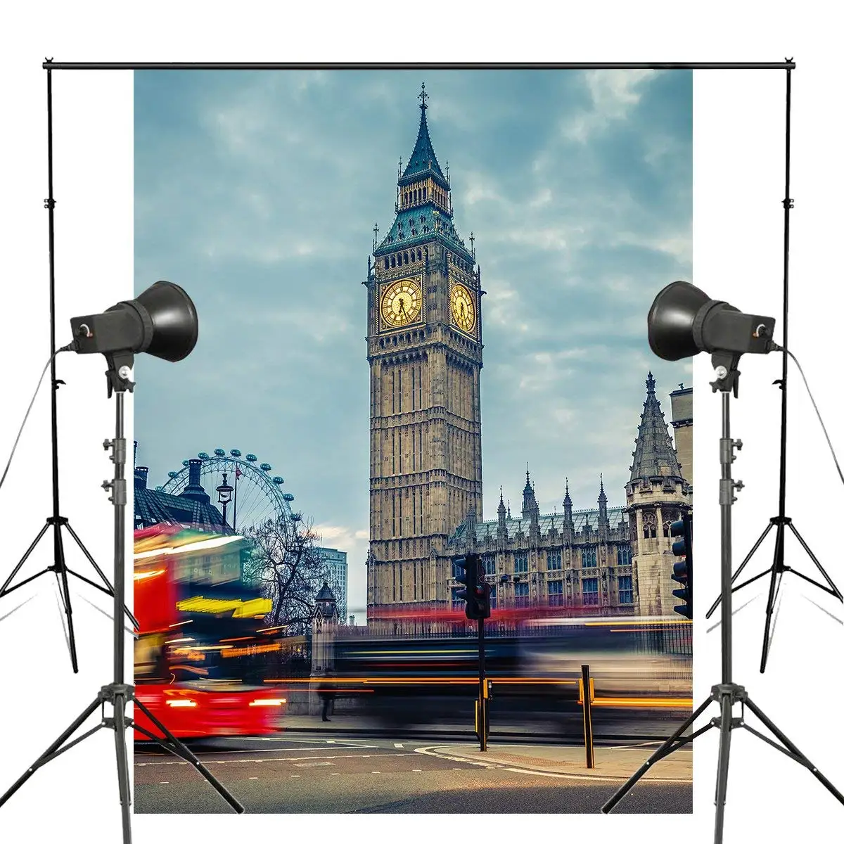 5x7ft Сумерки Великобритания Биг Бен фотография Фон Лондон архитектурный пейзаж