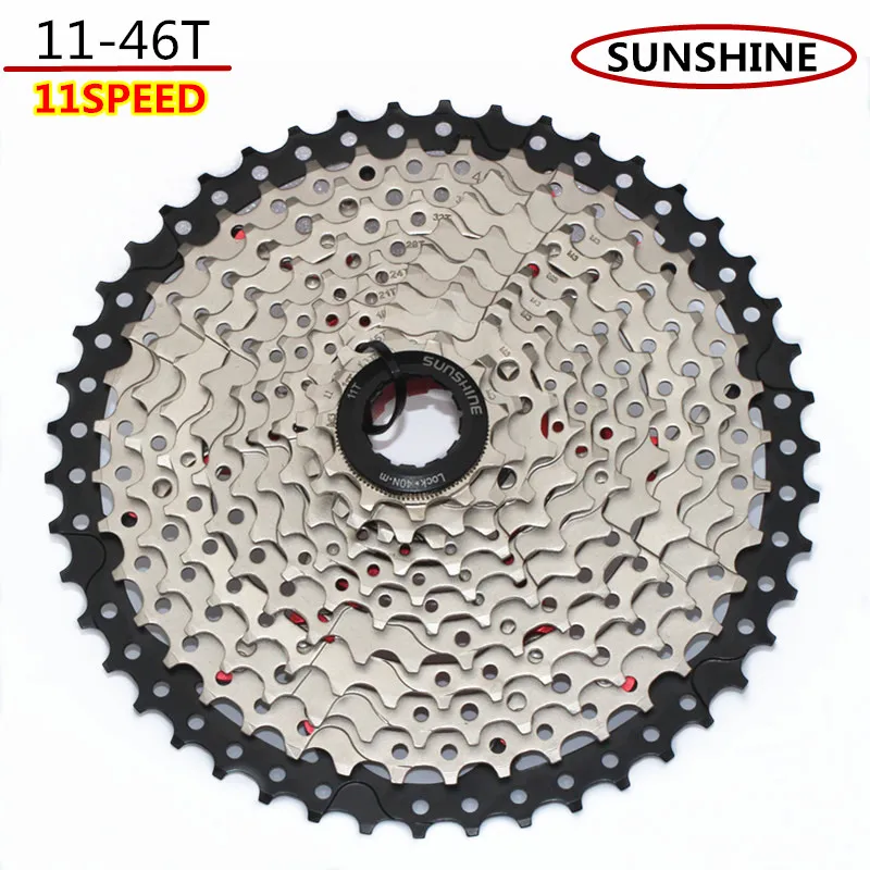 

11-46T кассета 11 скоростей MTB велосипед маховик велосипед Шестерня Cassete 11 велоидные звездочки для Shimano Slx M7000 SUNSHINE