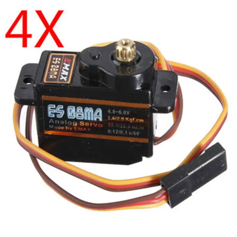 4 шт. xemax ES08MA аналоговые Металлический Micro сервопривода|micro servo|servo servometal servo |