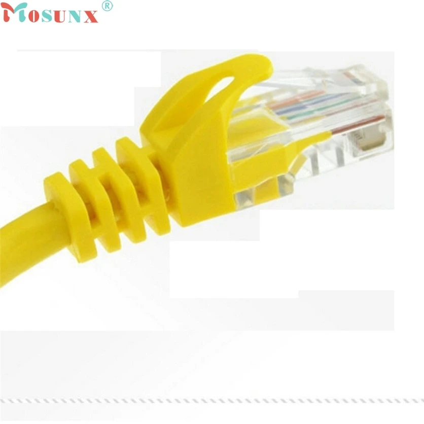 Mosunx заводская цена 1 30 м желтый внешний сетевой кабель Ethernet CAT5e 100% Медь J09T Прямая