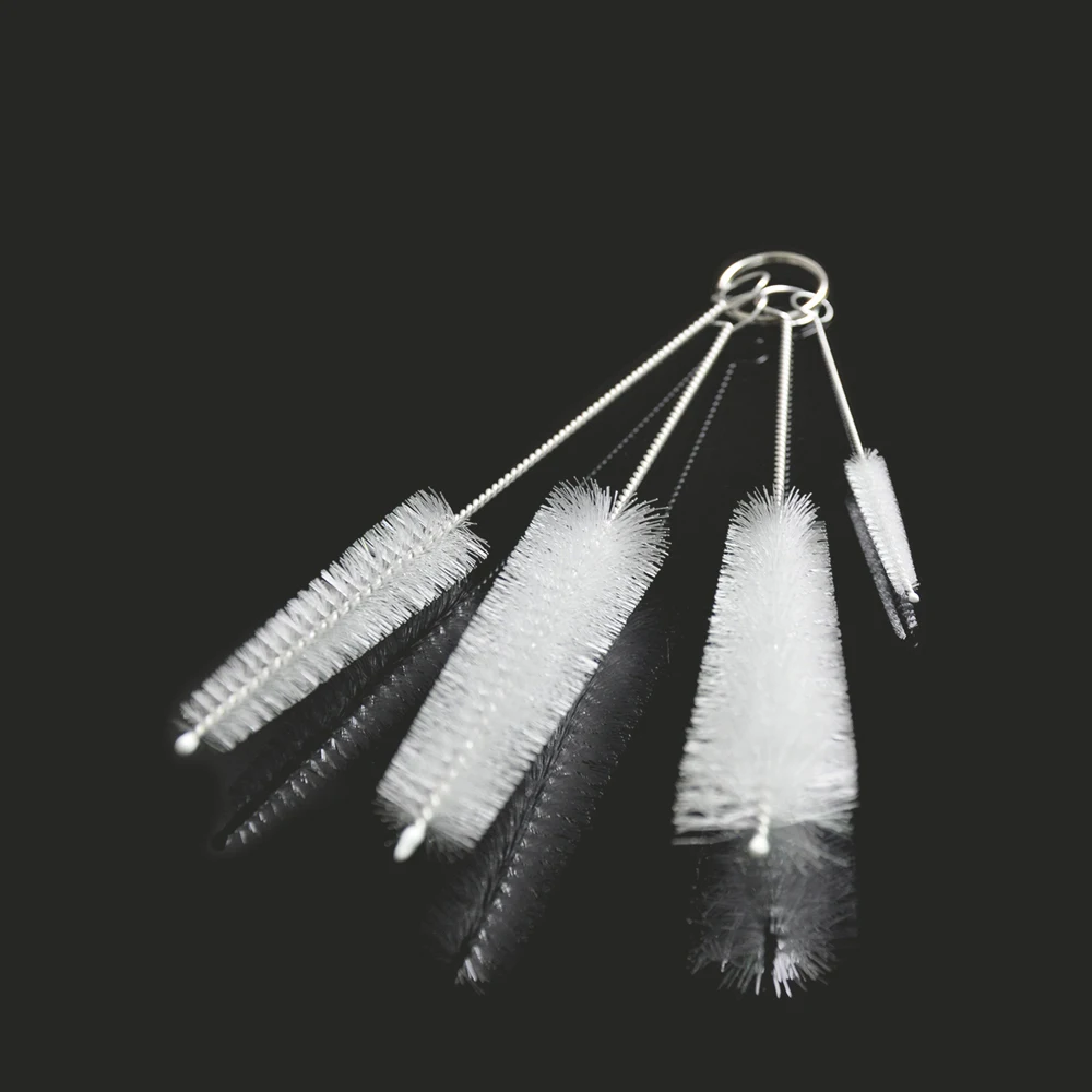 4 шт./компл. Нержавеющая сталь Нейлоновая Щетка для кальяна и табака курительная