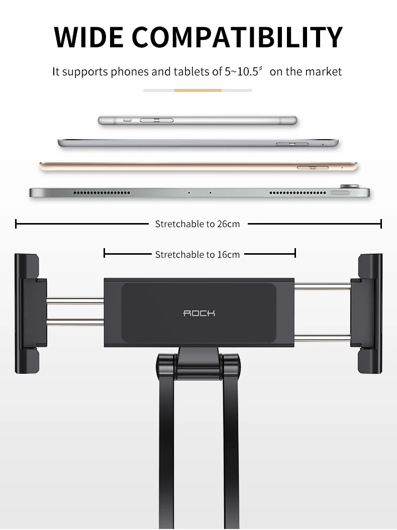 ROCK регулируемый держатель для планшета iPad iPhone 360 градусов Roating настольная