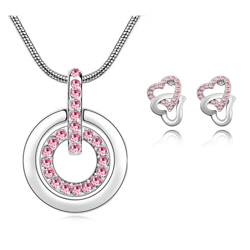 Модные ювелирные изделия для женщин оптовая продажа австрийский хрусталь сердце