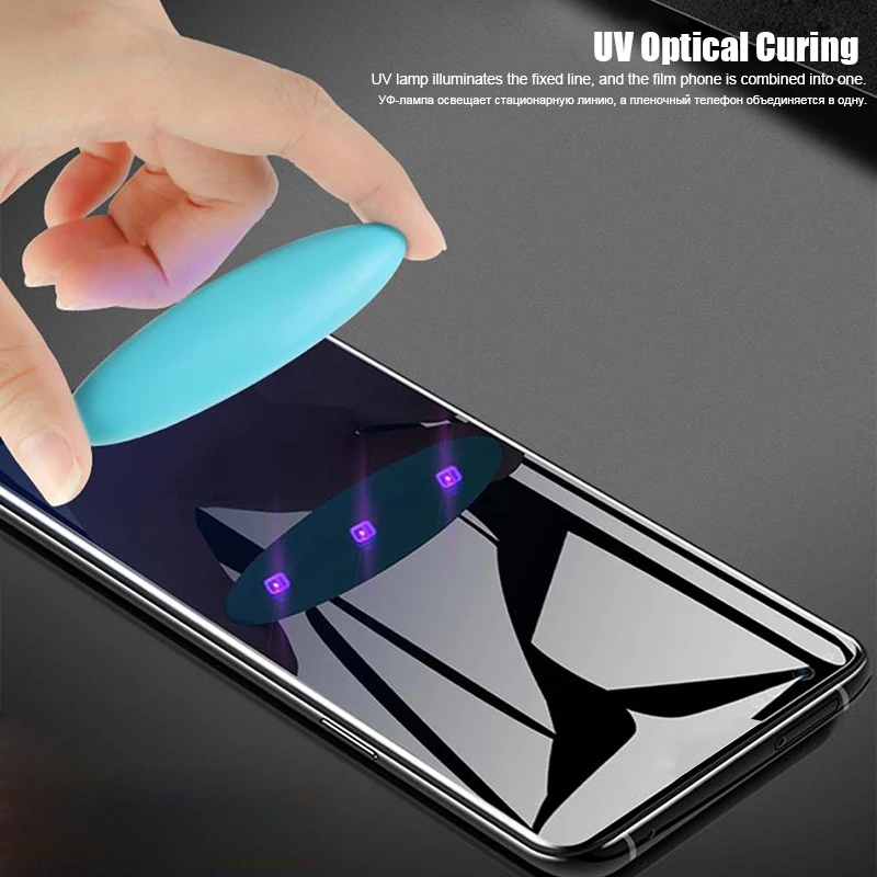 10D UV жидкое изогнутое закаленное стекло с полным покрытием клея для Oneplus 7 8 Pro 7pro One