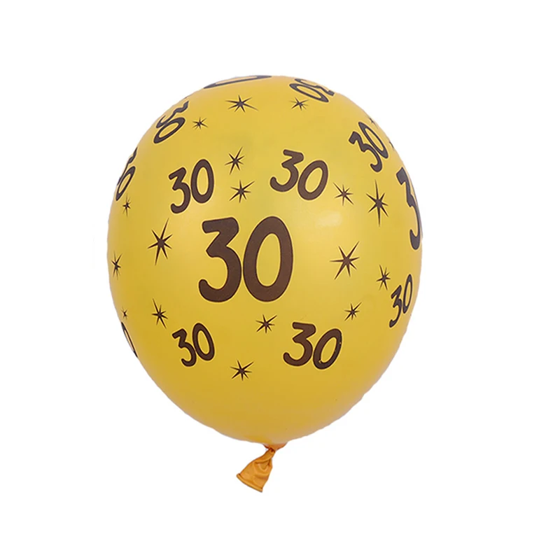 10 шт. 30th 40th 50th украшения на день рождения свадьба Юбилей вечерние латексные шары шар украшения для вечеринок PA140 - Цвет: as picture