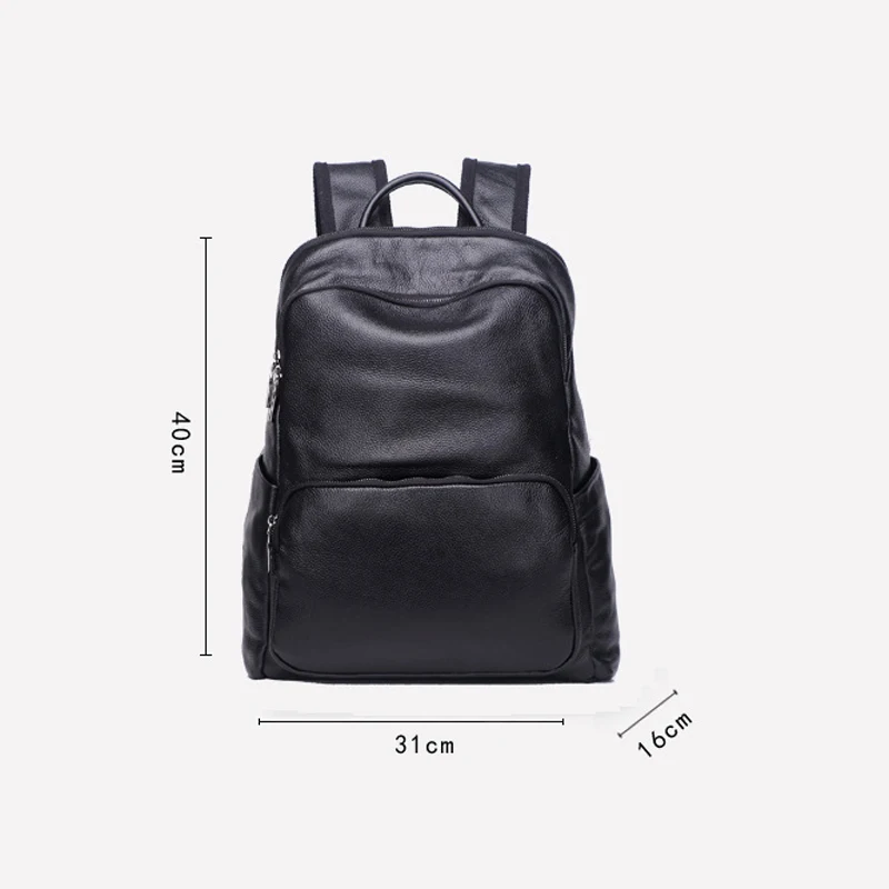 Мужской рюкзак из 100% натуральной коровьей кожи модный студенческий для