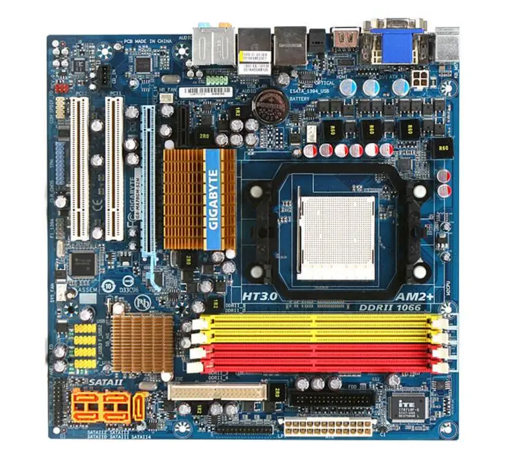 Для Gigabyte GA MA78GM S2H оригинальная б/у настольная материнская плата 780G Socket AM2 DDR2 в