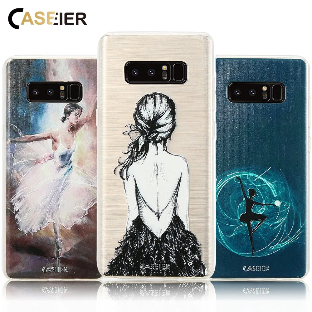 Caseier силиконовый чехол для телефона samsung S8 Plus Note 8 Чехлы девчачий мягкий S7 S6 Edge Shell