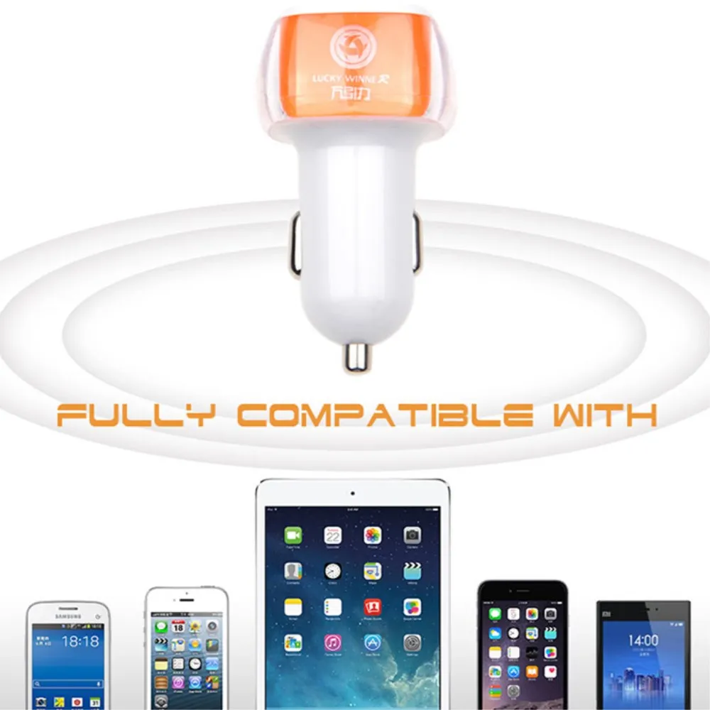 

XUNMA Dual USB Car Charger 5V/3.1A Max Fast Charging For Mobile Phone Adapter Car USB Phone Charger for iPhone Samsung HUA WEI