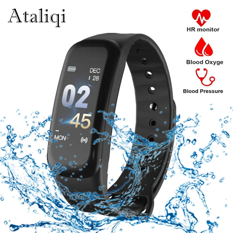 Ataliqi новый спортивный умный браслет часы цветной экран кровяное давление фитнес