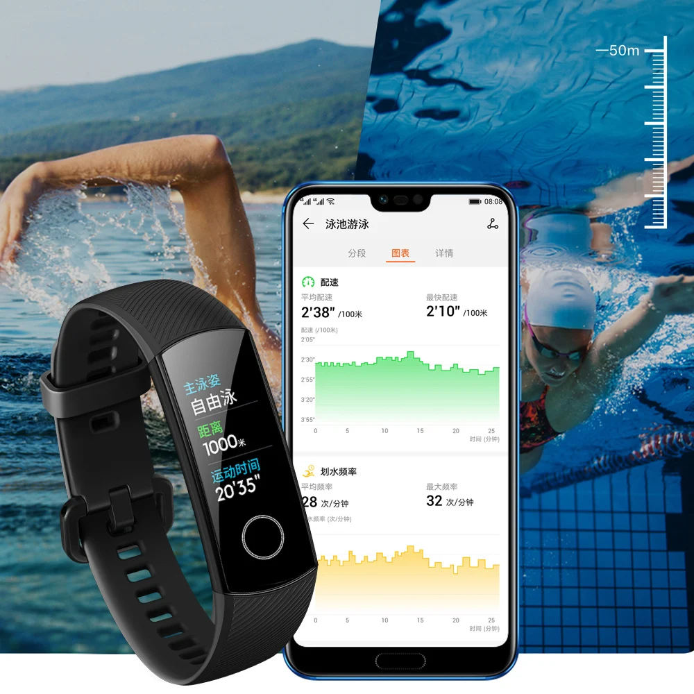Newst huawei Honor Band 5 4 умный Браслет трекер сердечного ритма монитор сна водонепроницаемый цветной сенсорный экран браслет