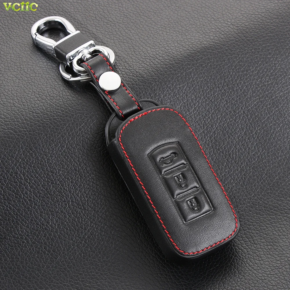 Чехол для ключа из натуральной кожи стайлинга автомобиля Mitsubishi Outlander 2016 Lancer 10 Pajero