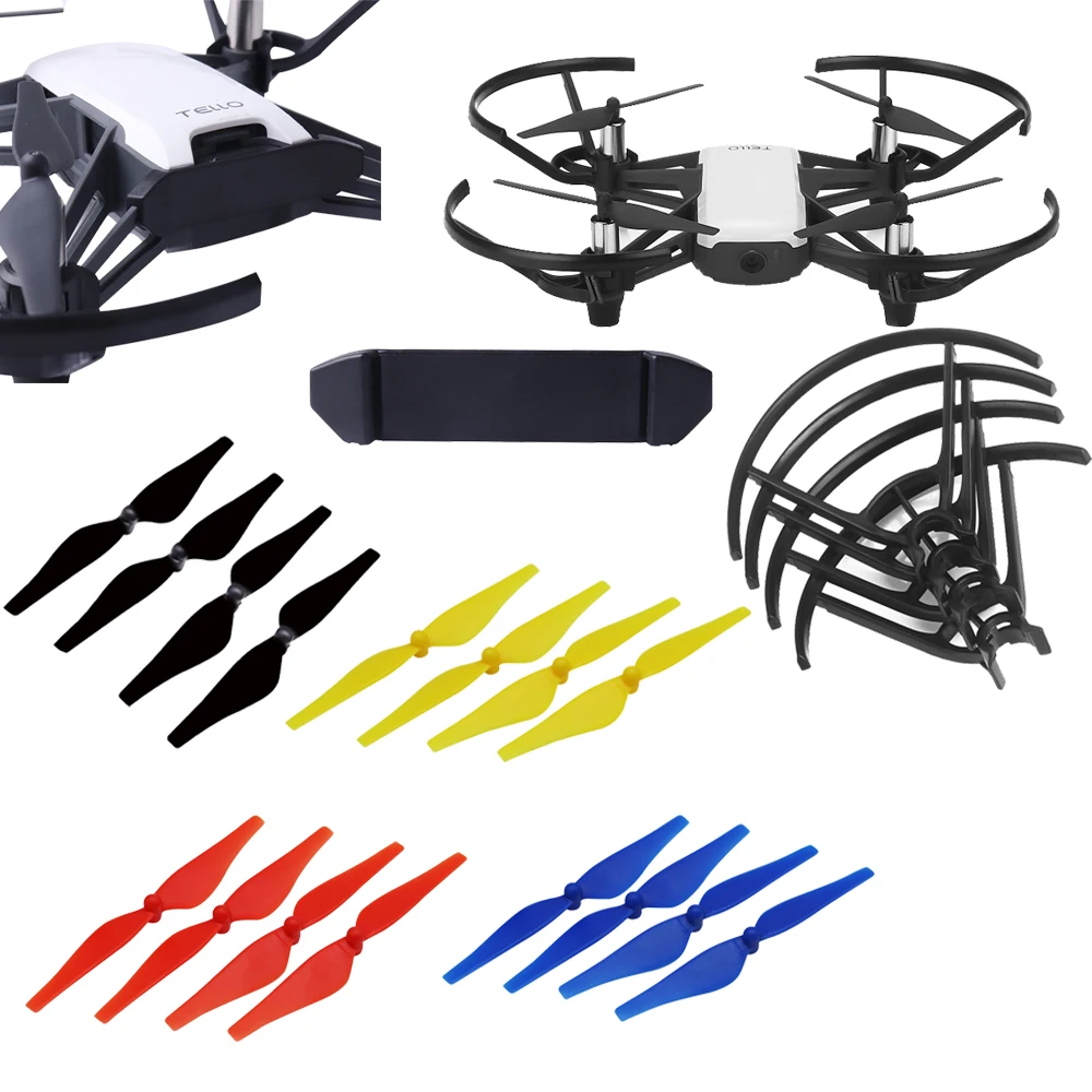Лопасти для мини дрона + зажим батареи Защитная защита пропеллера DJI Tello FPV